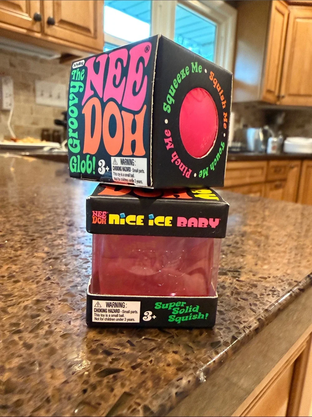 Schylling - NeeDoh- Pink Bundle! Nice Ice Baby and Teenie Groovy Glob!
